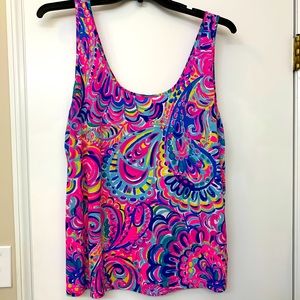 🌸Lilly Pulitzer Kinsey top Psychedelic sunshine